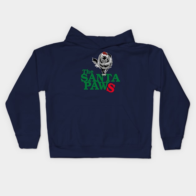 The Santa Paws: A Sinister Twist Kids Hoodie by Fun Funky Designs